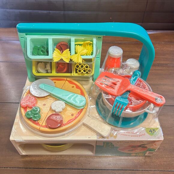B. Toys Mini Chef Pizza-n-Pasta Wooden Kitchen Playset - Picture 2 of 6